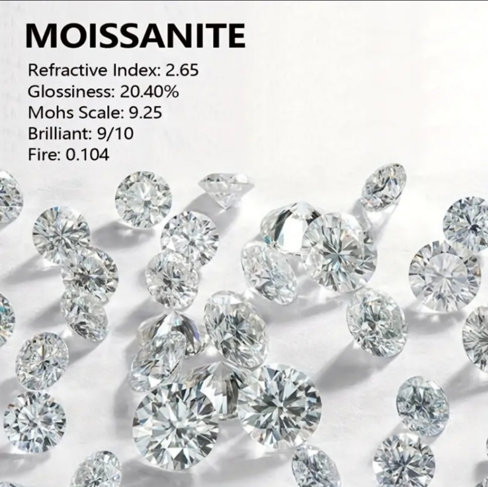 GRA Certified Moissanite 2 Carats 18k/925 Ring 💍 Size 7 - Picture 11 of 14